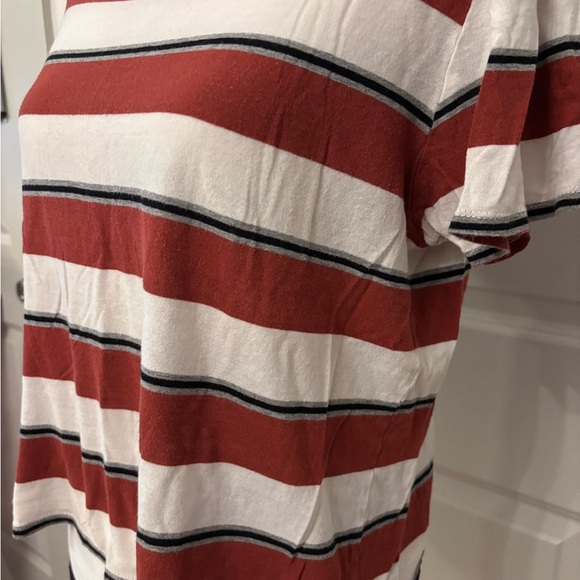Tilly's red and white striped basic soft tee size L - Picture 7 of 8